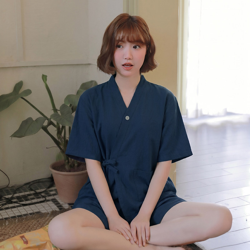 夏季日系甜美纯棉短袖女汗蒸服