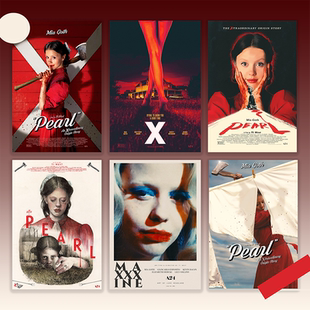 饰画 房间宿舍背景墙装 米娅·高斯 珀尔Pearl玛克辛X周边电影海报