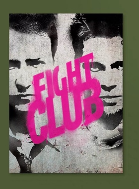 搏击俱乐部电影海报定制宿舍桌面墙贴房间卧室工作室复古风装饰画