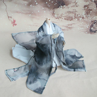 娃衣套装 6分BJD宇哥OB2棉花娃娃长月烬明澹台烬同款 雪地水墨古装