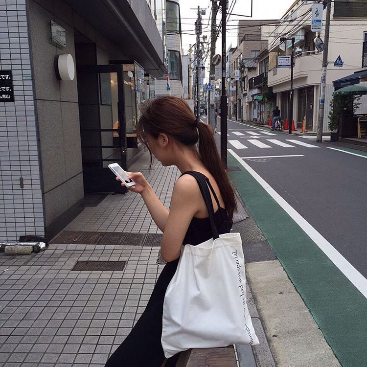 帆布包女单肩斜挎袋ins简约百搭学生韩版原宿ulzzang日系港风chic