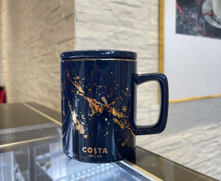 英伦星辉Cost咖世陶瓷马克杯有盖茶杯水杯男士女生礼物包邮