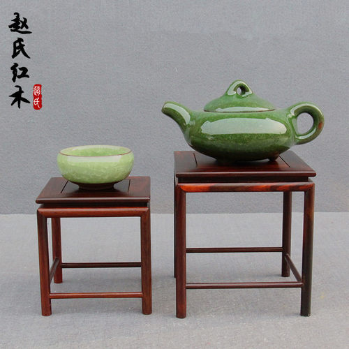 红木奇石底座工艺品实木质红酸枝