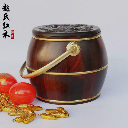 红木大号摆件结婚庆嫁妆子孙桶