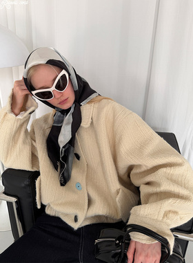 Rockrio Rarelicold 不规则纽扣毛毛夹克外套