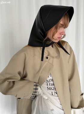 Rockrio Rarelicold 秋冬遮耳挡风保暖波奈特帽 黑色PU版