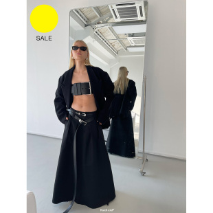 大摆裙 混纺羊毛高腰西装 Rockrio Rarelicold