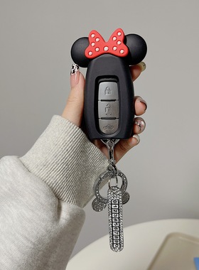 适用英菲尼迪Q50L钥匙套汽车QX50/Q50/QX60/Q70L/G25卡通壳扣包