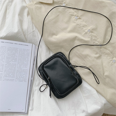 CC包包PU软皮百搭简单胸包女高级感小众单肩斜挎款小包