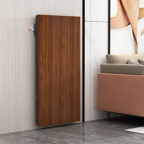 靠墙折叠桌实木向下折叠