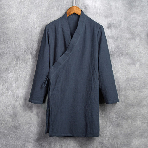 古风禅意棉麻男装居士服
