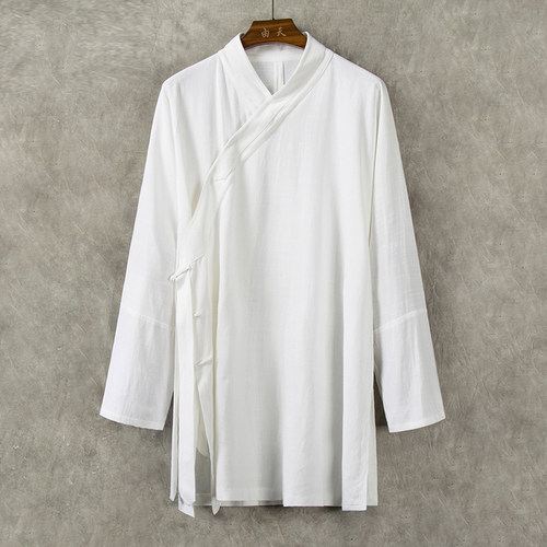 古风禅意男装棉麻居士服