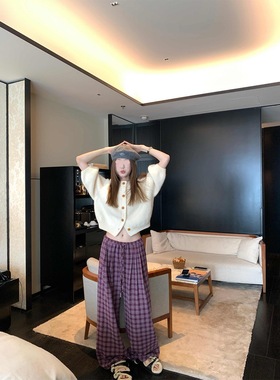 YYBY～2025秋季新款韩版宽松显瘦韩系百搭圆领长袖针织开衫外套女