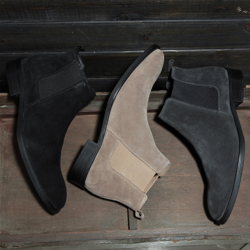 2020 NEW LEATHER CHELSEA BOOTS MENS BOOTS HIGH TOP LEATHER BOOTS NUBUCK LEATHER MARTIN BOOTS CASUAL MENS SHOES TREND BOOTIES