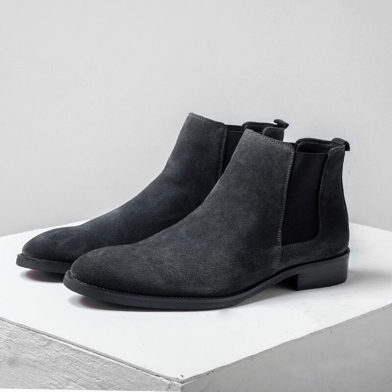 2020 NEW LEATHER CHELSEA BOOTS MENS BOOTS HIGH TOP LEATHER BOOTS NUBUCK LEATHER MARTIN BOOTS CASUAL MENS SHOES TREND BOOTIES