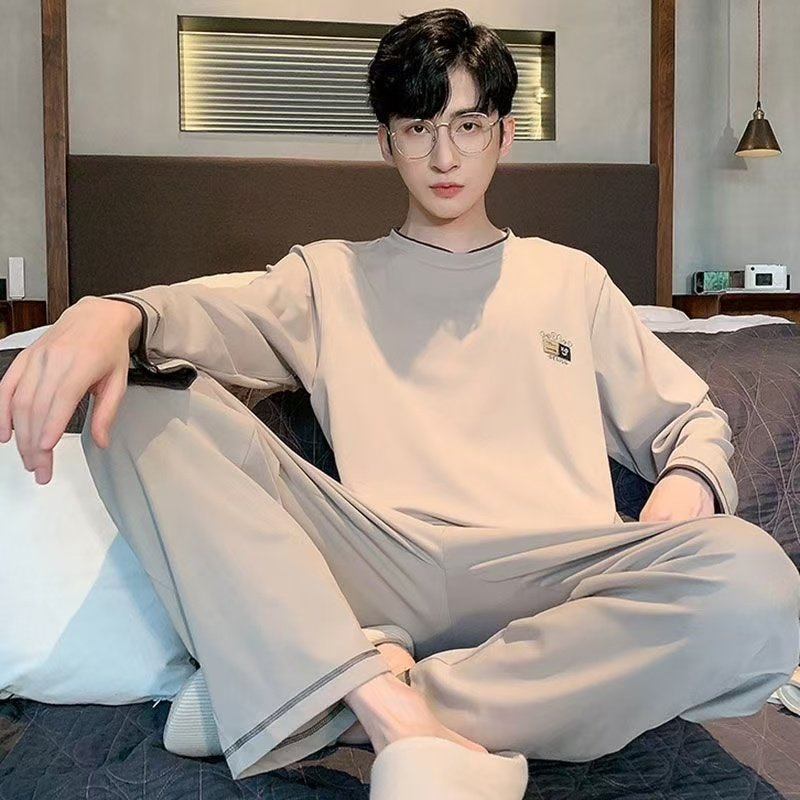 新款男士睡衣春秋季纯棉长袖韩版睡衣/家居服套装