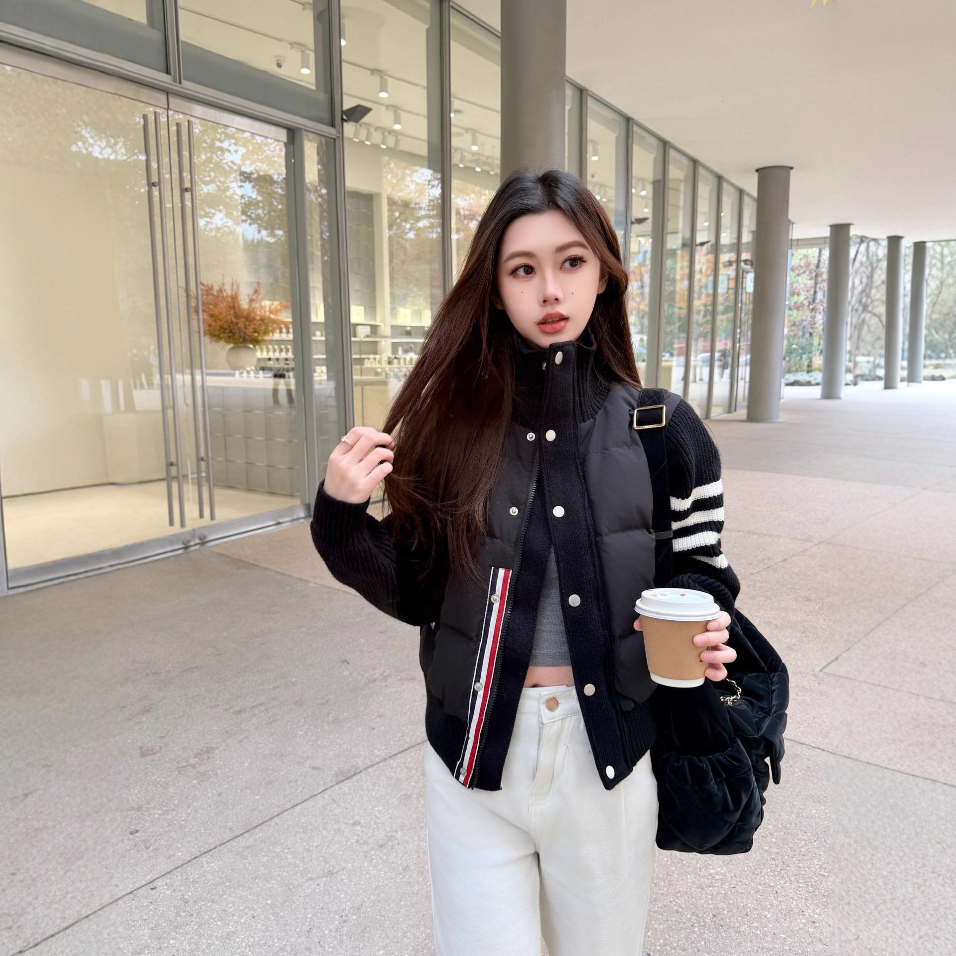 tb羽绒服女冬季加绒外套立领