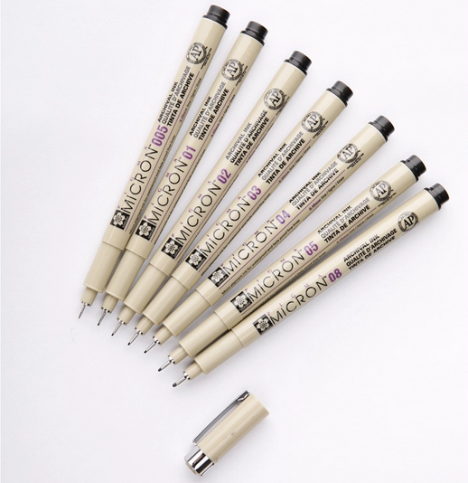 日本进口Sakura/樱花xsdk针管笔 漫画设计草图笔绘图笔描图勾线笔