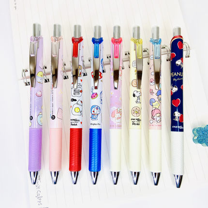 日本Pentel派通BLN75限定哆啦A梦卡通限定款 0.5中性笔速干考试笔