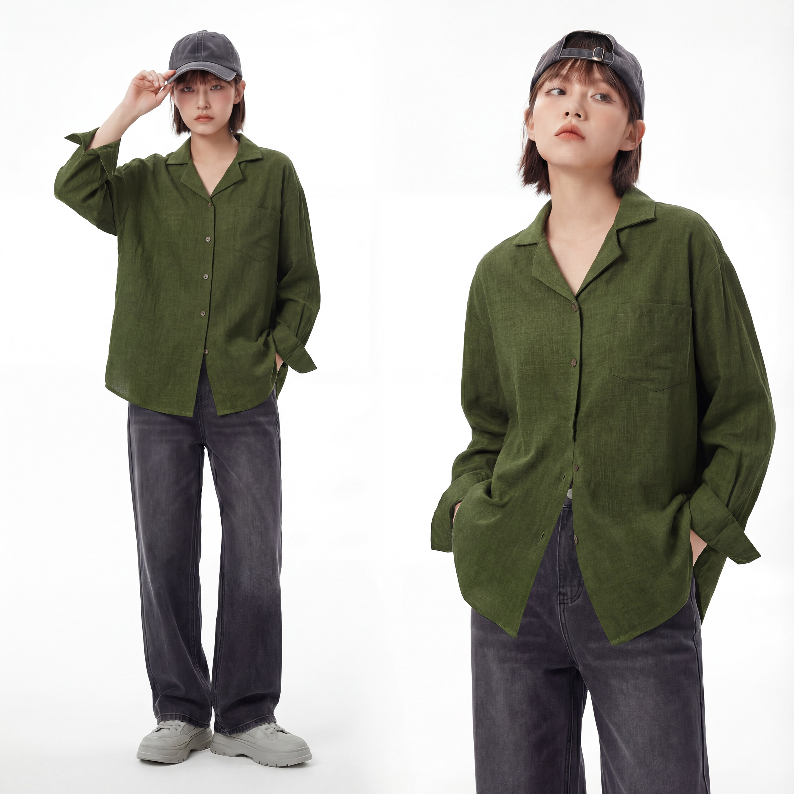 港式复古高级墨绿长袖衬衫上衣女2026夏季新款防晒百搭宽松修身,女装/女士精品,衬衫,淘宝优惠券,粉丝福利购,淘宝优惠卷