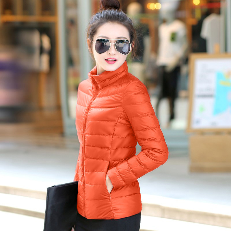 轻薄羽绒服女2025年秋冬新款韩版立领修身大码轻便薄外套