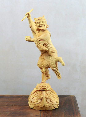 金匠大作黄杨木雕木质人物魁星点斗家居饰品书房客厅装饰工艺收藏