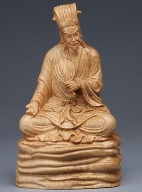 金匠大作崖柏木雕诸葛亮摆件居家装饰雕刻工艺品佛像三国人物孔明