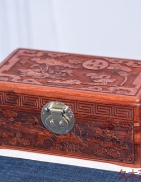 金匠大作红木首饰盒收纳盒带锁高档精致实木中式黄金珠宝分格铜扣