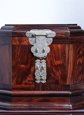 金匠大作红木首饰盒高档精致中式梳妆盒大容量陪嫁箱大红酸枝手饰