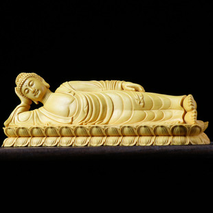 金匠大作雕人物如来佛祖卧佛神像实木家居释迦摩尼佛像摆件工艺品