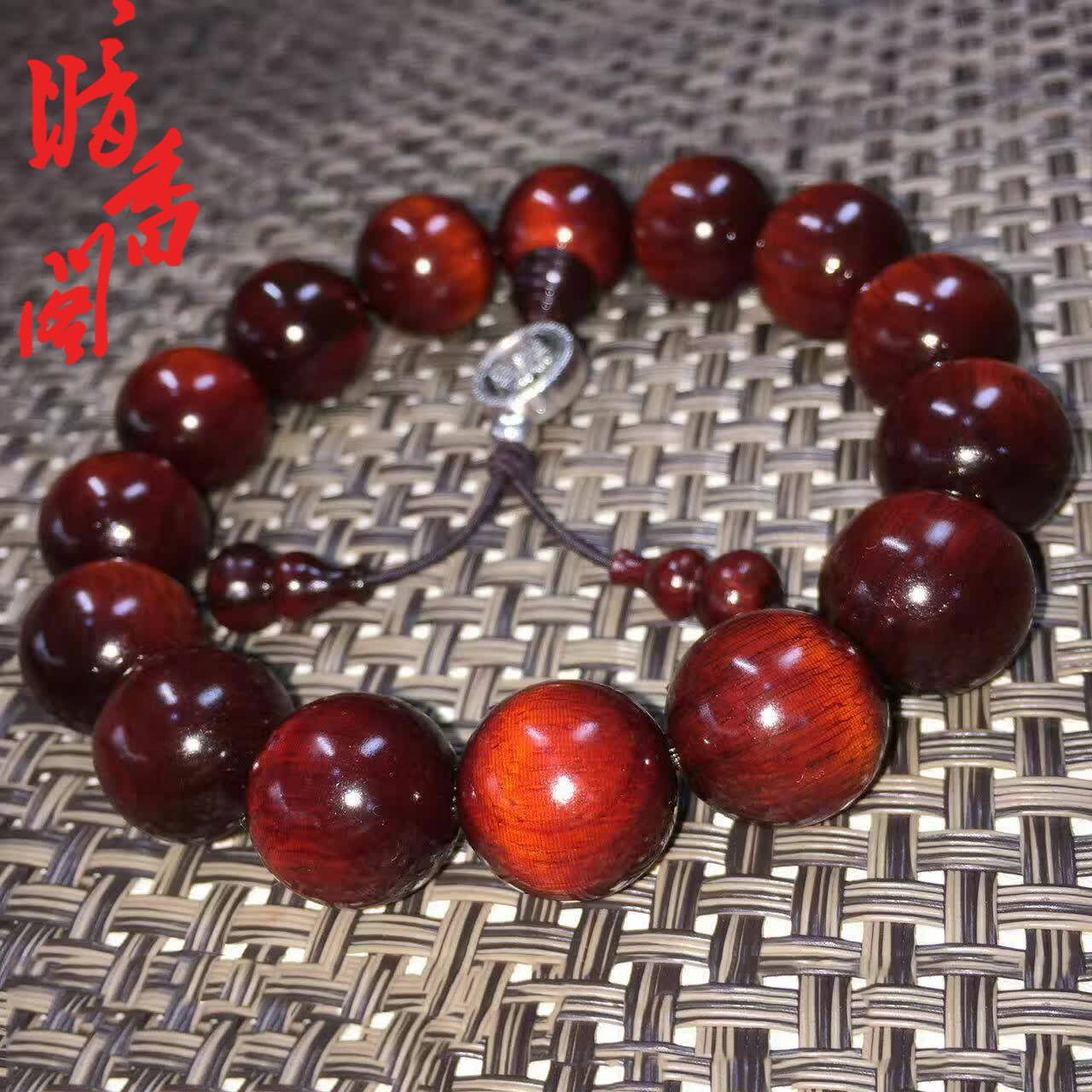 金匠大作自然氧化小叶紫檀佛珠2.0手串鱼鳞底高油高密紫檀男女手