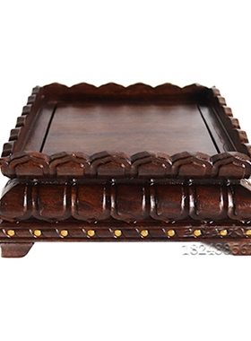 金匠大作红木观音莲花金刚底座正长方形供奉供佛像财神貔貅关公摆