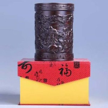 金匠大作木质办公室桌面竹子笔筒书桌整理轻奢高级感中国风实木头,文具电教/文化用品/商务用品,笔筒,淘宝优惠券,粉丝福利购,淘宝优惠卷