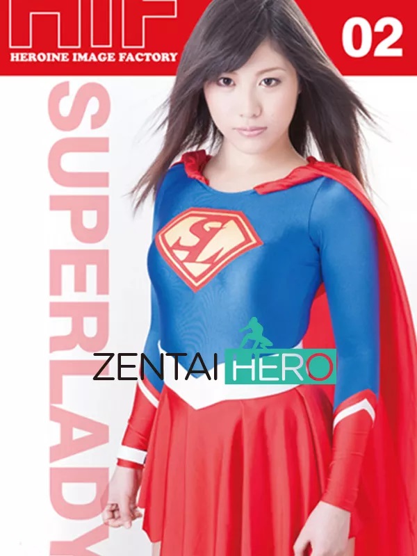 G社特摄性感英雄女超人supergirl giga lady弹力莱卡紧身衣带披风