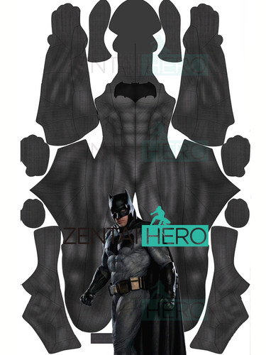 新款 BVS Batman Cosplay 蝙蝠侠英雄连体紧身衣 弹力莱卡 无披风