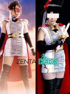 特摄GIGA魔女假面魔法美少女战士光泽拼接连衣裙cosplay服含披风