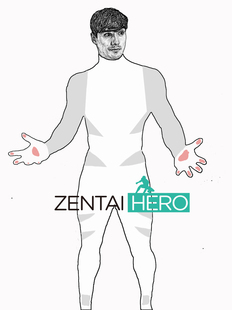 兽派兽人灰白色弹力莱卡拼接连体紧身衣 角色扮演zentai cos服装