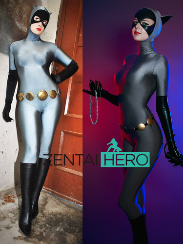 猫女英雄连体紧身衣cosplay服装