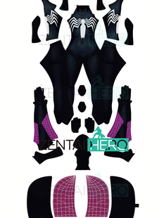 Cosplay Gwenom毒液版 Venom Gwen 连帽 格温蜘蛛英雄连体紧身衣