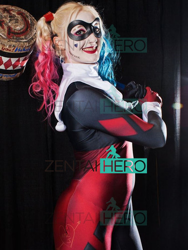 DC漫画小丑女Harley Quinn Cosplay哈莉·奎茵连体紧身衣角色扮演