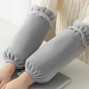 韩版女可爱袖套长款成人男办公室工作袖套学生袖头毛绒秋冬季护袖