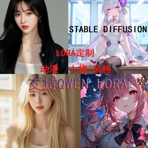 LORA定制二次元cosplay动漫人物风格支持QWEN LORA Krea2
