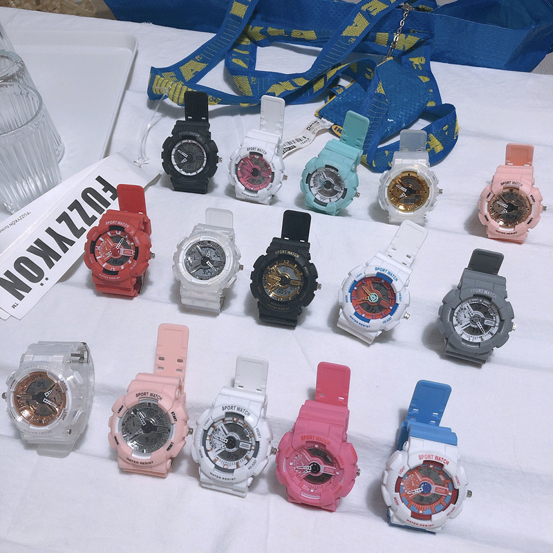 韩商言佟年杨紫同款独角兽电子表番茄网红手表女ins学院风男学生