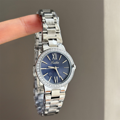scottie精致海蓝面轻奢高档手表