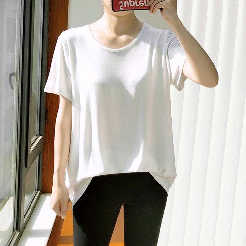 大码女胖mm莫代尔短袖薄款T恤潮