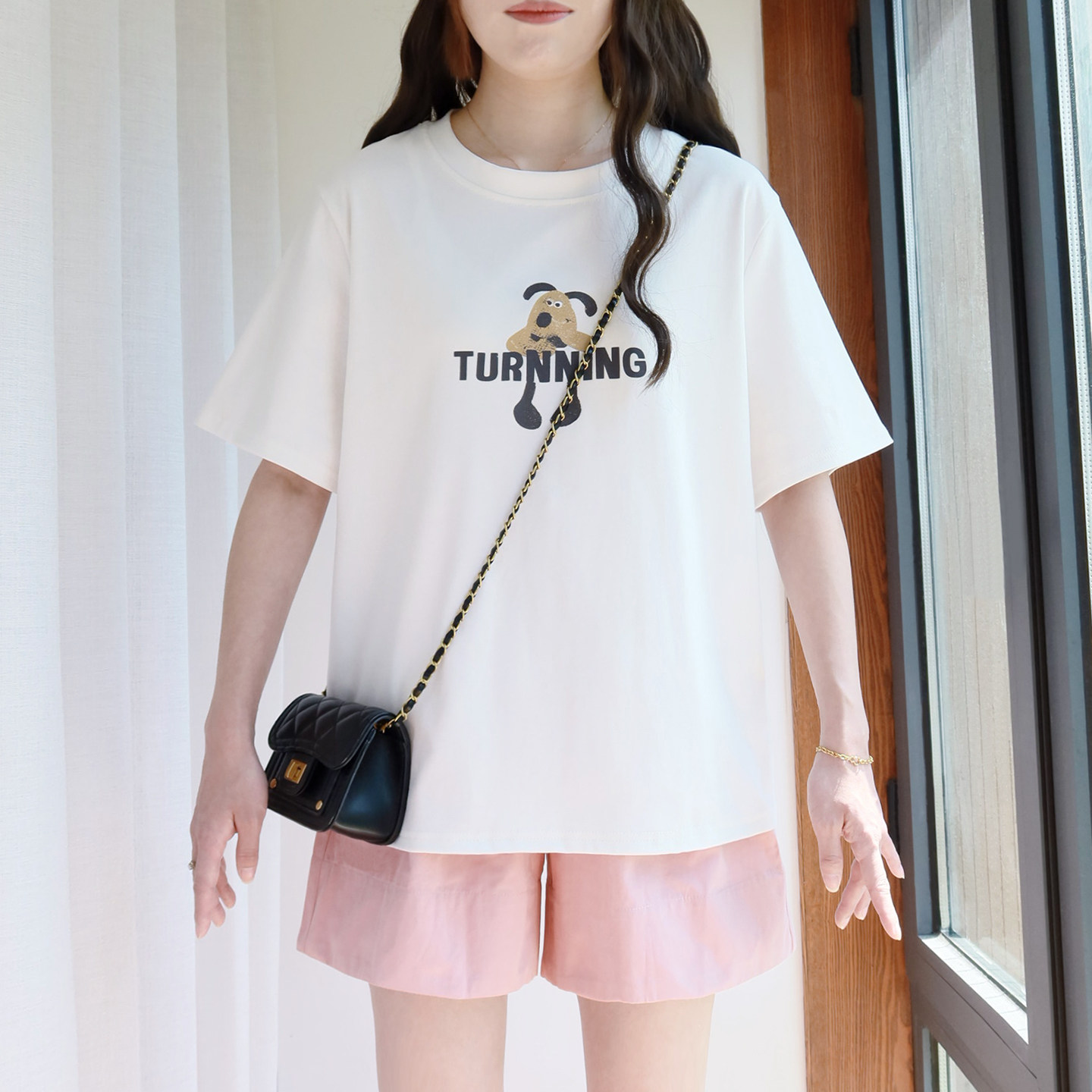 大码纯棉短袖T恤女200斤胖mm夏2026新款狗狗印花宽松遮肚子胖妹妹