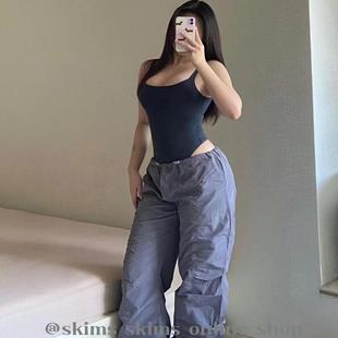 现|skim卡戴珊同款性感连体吊带背心纯色修身打底内搭连体衣