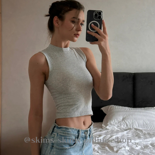 现｜skims卡戴珊肯豆同款 圆领背心上衣 显瘦美背修身