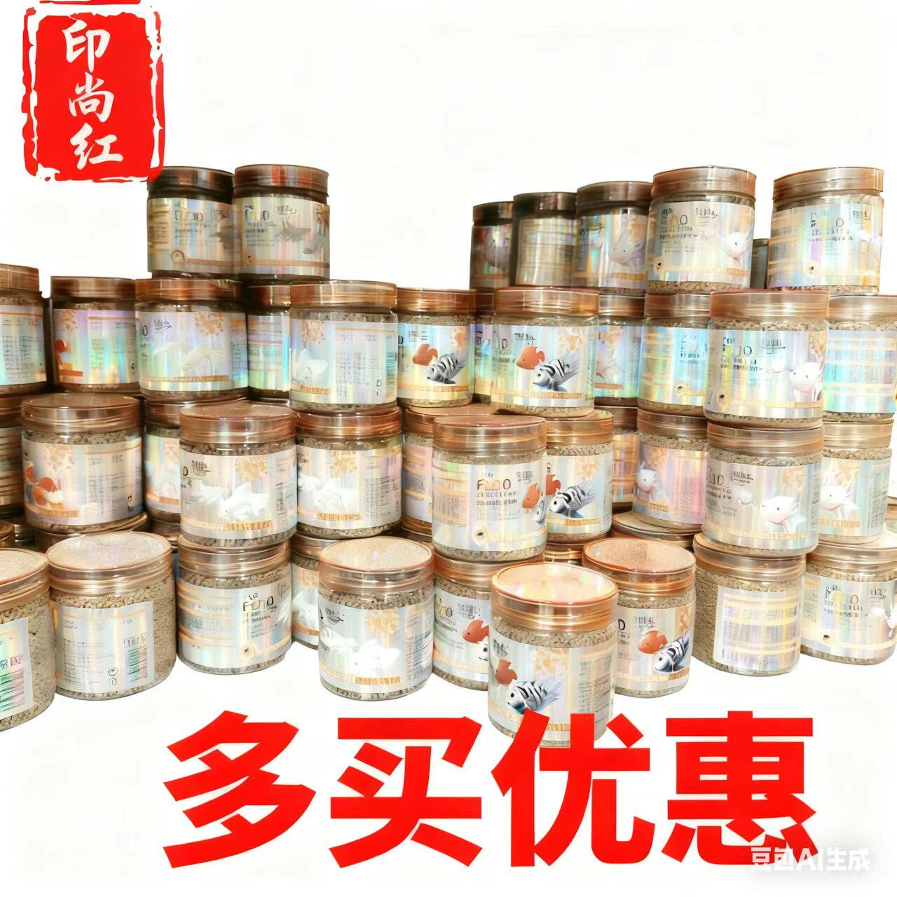 印尚红慈雕迷你鹦鹉小型鱼天使鱼蝴蝶鲤六角恐龙角蛙兰寿泰狮鱼食