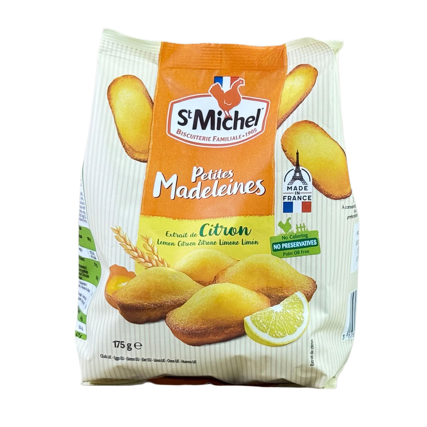 法国原装进口圣米希尔柠檬味玛德琳蛋糕175g（糕点）临期零食早餐